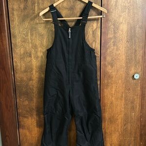 Like new Lands’ End black snow bibs, 8
